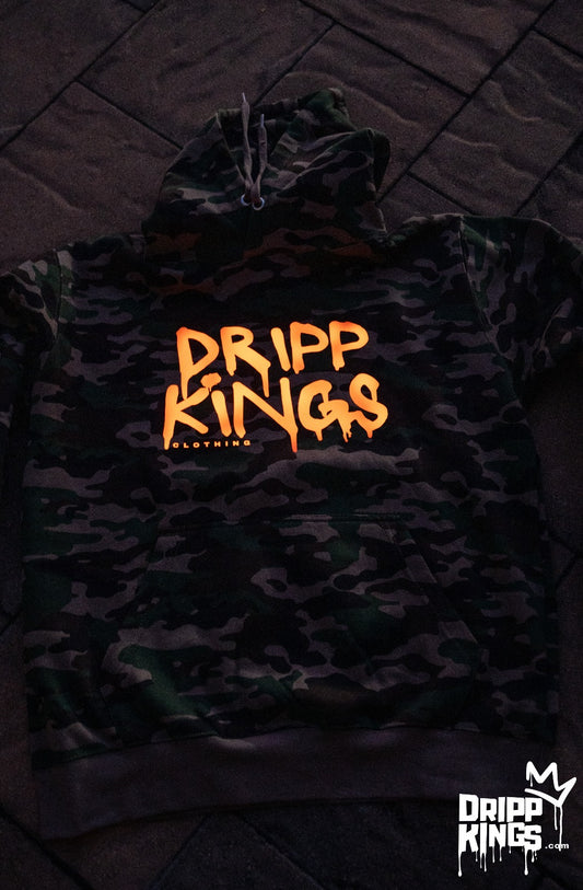 Camp King Camo Orange Glow Hoodie